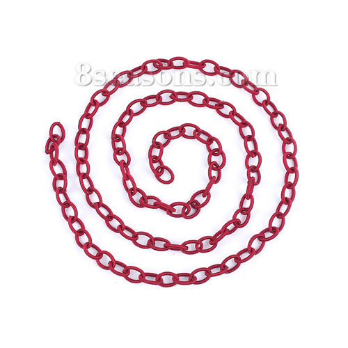 Picture of Polyamide Nylon Jewelry Thread Cord Dark Red Round Pattern 90cm(35 3/8"), 1 Piece