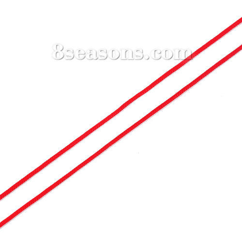 Immagine di Poliestere Gioielli Filo Corda Rosso 1mm, 1 Rotolo (Circa 100 Yard/Rotolo)