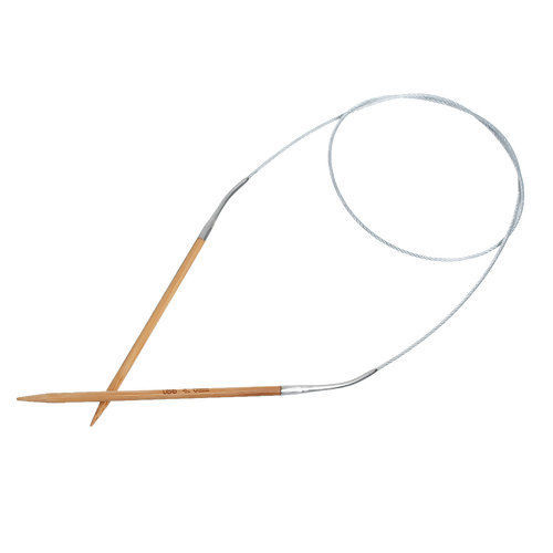 Picture of (US6 4.0mm) Bamboo Circular Circular Knitting Needles Natural 79cm(31 1/8") long, 1 Set