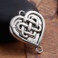 Picture of Zinc Based Alloy Connectors Findings Heart Antique Silver Color Celtic Knot Pattern 28mm x 24mm, 20 PCs