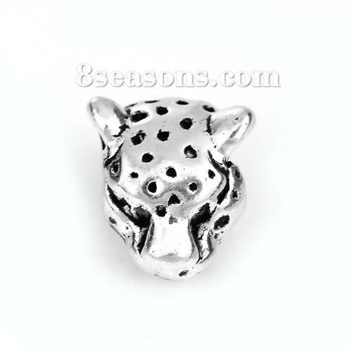 Bild von Zinklegierung Zwischenperlen Spacer Perlen Leopard Antiksilber ca. 13mm x 11mm, Loch:ca. 4.3mm, 10 Stücke