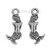 Picture of Zinc Based Alloy Charms Mermaid Antique Silver Color 20mm( 6/8") x 8mm( 3/8"), 100 PCs