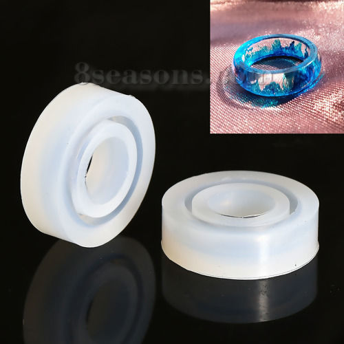 Picture of Silicone Resin Mold Finger Ring White 30mm(1 1/8") Dia., 1 Piece