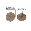 Picture of Zinc Based Alloy Metal Sewing Shank Buttons Irregular Antique Bronze Round 29mm(1 1/8") x 28mm(1 1/8"), 10 PCs