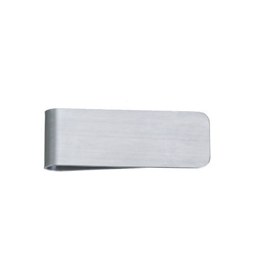 Picture of 304 Stainless Steel Money Clip Rectangle Silver Tone Blank Stamping Tags 55mm(2 1/8") x 20mm( 6/8"), 1 Piece