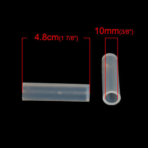 Immagine di Silicone Stampo In Resina Cilindrico Bianco 48mm x 13mm, 1 Pz