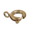 Imagen de Zamak Bolt Spring Ring Clasp Ronda Color Oro de 14K 10mm x 9mm, 10 Unidades