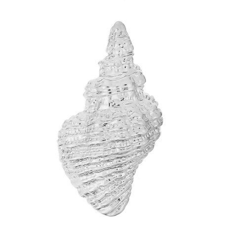 Imagen de Latón Colgantes Charms Caracola Argentado 22mm x 13mm, 2 Unidades
