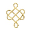 Image de Connecteurs de Bijoux en Laiton Nœud Celtique Nœuds chinois Creux Doré 24mm x 18mm, 3 Pcs                                                                                                                                                                     