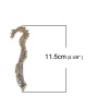 Bild von Zinklegierung Lesezeichen Drache Bronzefarbe Hohl 11.5cmx 3.3cm, 3 Stück