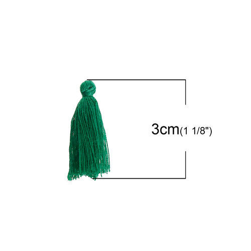 Picture of Polyester Tassel Green 30mm(1 1/8"), 5 PCs