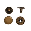 Bild von Kupfer Druckknöpfe nähfrei Bronzefarbe Rund 10mm x6mm 10mm x4mm 9mm x6mm 9mm x3mm 20 Sets(4 Stück/Set)