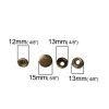 Immagine di Lega di Ferro Bottone a Pressione Tondo Bronzo Antico 15mm( 5/8") Dia. 13mm( 4/8") Dia. 13mm( 4/8") Dia. 12mm( 4/8") Dia, 50 Seri(4 Pz/Seri)