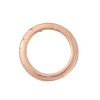 Immagine di 1mm Lega di Zinco Chiuso Stile Anello di Salto Tondo Oro Rosa 12mm Dia, 50 Pz