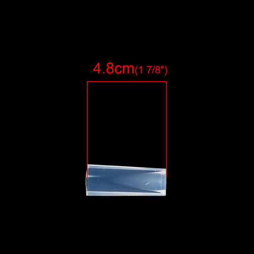 Immagine di Silicone Muffa della Resina per Gioielli Rendendo Trapezoide Bianco 48mm x 14mm, 1 Pz