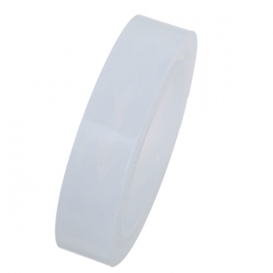 Picture of Silicone Resin Mold For Jewelry Making Faceted Bracelet White 8.2cm(3 2/8") Dia., 1 Piece