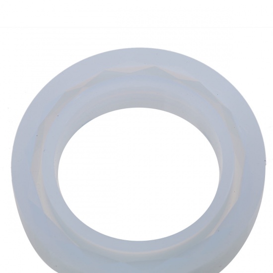 Immagine di Silicone Muffa della Resina per Gioielli Rendendo Bracciale Bianco 8.2cm Dia, 1 Pz