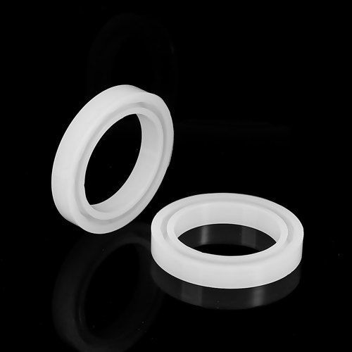 Immagine di Silicone Muffa della Resina per Gioielli Rendendo Bracciale Bianco 7.6cm Dia, 1 Pz