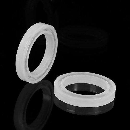 Picture of Silicone Resin Mold For Jewelry Making Faceted Bracelet White 7.9cm(3 1/8") Dia., 1 Piece