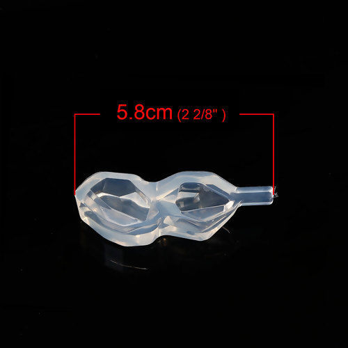 Immagine di Silicone Muffa della Resina per Gioielli Rendendo Irregolare Bianco 58mm x 18mm, 1 Pz