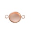 Immagine di Ottone Connettore Tondo Oro Rosa Basi per Cabochon (Addetti 10mm) 19mm x 12mm, 10 Pz