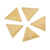 Bild von Messing Charms Geometrie Vergoldet Dreieck 14mm x 12mm 10 Stück                                                                                                                                                                                               