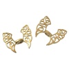 Picture of Zinc Based Alloy Spacer Beads Butterfly Animal Gold Plated Wing 43mm x 36mm, Hole: Approx 2.5mm, 3 PCs