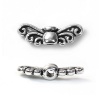 Picture of Zinc Based Alloy Spacer Beads Wing Antique Silver Color 14mm x 5mm, Hole: Approx 1.5mm, 200 PCs