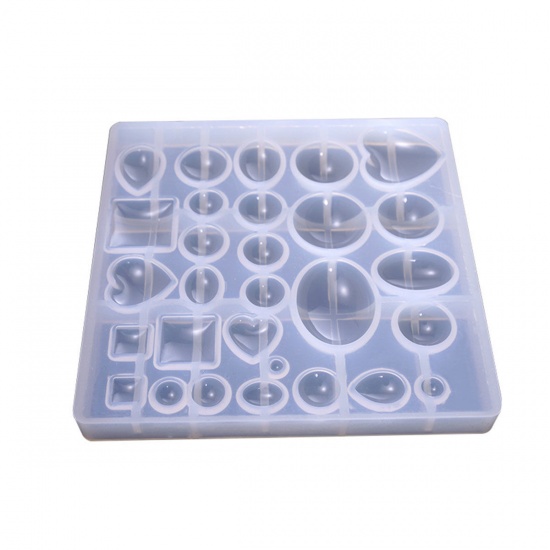 Picture of Silicone Resin Mold For Jewelry Making At Random White 15cm(5 7/8") x 15cm(5 7/8"), 1 Piece