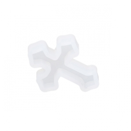 Изображение Силикон Крест Модель для эпоксидной смолы Белый 39мм x 31.0мм, 1 ШТ