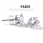 Immagine di 304 Acciaio Inossidabile & Zircone Cubico Orecchini a Perno Tono Argento Trasparente Tondo 10mm x 9mm , Diametro Filo: (20 misura), 1 Paio