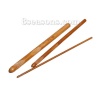 Picture of 10mm - 3mm Natural Bamboo Single Pointed Afghan Tunisian Crochet Hooks Needles Mixed 15cm(5 7/8") - 14.5cm(5 6/8") long, 1 Set ( 12 PCs/Set)
