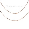 Изображение Ожерелья из Цепочек Розово-золотой, Цепи из Шариков 2.4мм, 75.5см длина, 2.4мм 1 ШТ