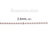 ステンレス鋼 ボールチェーン ネックレス ローズゴールド 75.5cm長さ、 チェーンサイズ: 2.4mm、 1 本 の画像