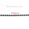 Picture of Stainless Steel Ball Chain Necklace Gunmetal 75.5cm(29 6/8") long, Chain Size: 2.4mm(1/8"), 1 Piece