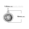 Picture of Zinc Based Alloy Charms Round Antique Silver Color Sun Face 18mm x15mm( 6/8" x 5/8"), 30 PCs