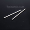 Picture of Brass Spacer Beads Tube Silver Plated 60mm(2 3/8") x 3mm( 1/8"), Hole: Approx 2.3mm, 20 PCs