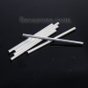 Picture of Brass Spacer Beads Tube Silver Plated 60mm(2 3/8") x 3mm( 1/8"), Hole: Approx 2.3mm, 20 PCs