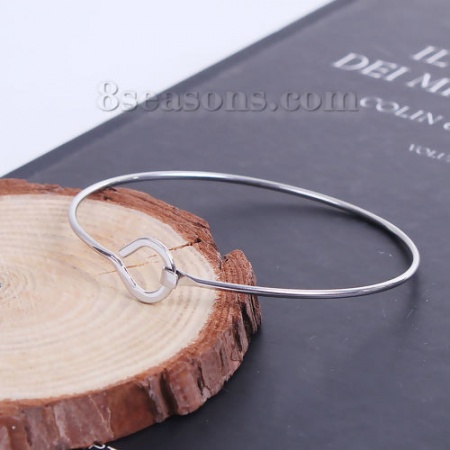 Picture of Stainless Steel Bangles Bracelets Heart