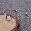 Image de 1 Pièce Bracelet Manchette Jonc Semi-Ouvert en 304 Acier Inoxydable Respectueux de la Nature Nœud D'Amour Argent Mat 6.1cm Dia.