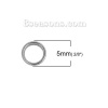 Picture of 1 Packet(about 10000 PCs) 5mm Dia., 0.6mm(23 gauge) 304 Stainless Steel Double Split Jump Rings Findings For Jewelry Making Silver Tone Round