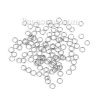 Picture of 1 Packet(about 10000 PCs) 5mm Dia., 0.6mm(23 gauge) 304 Stainless Steel Double Split Jump Rings Findings For Jewelry Making Silver Tone Round