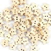 Picture of Wood Sewing Buttons Scrapbooking 2 Holes Star Pale Yellow 13x13mm( 4/8" x 4/8"), 200 PCs