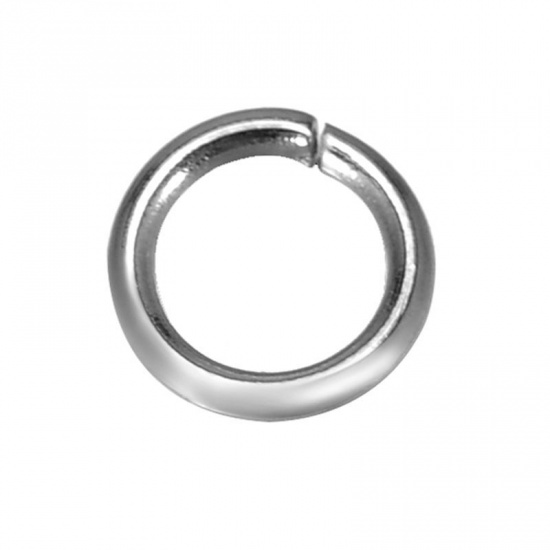 Bild von 304 Edelstahl Ösen Bindering offen Ring Silberfarbe 6mm D 500er Packung