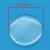 Picture of Resin Dome Cabochon Stickers Round Clear Transparent 25mm(1") Dia, 180 PCs