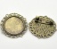 Picture of Zinc Based Alloy Pin Brooches Findings Round Antique Bronze Cabochon Settings (Fits 20.5mm Dia.) 3.2cm(1 2/8") Dia., 2 PCs