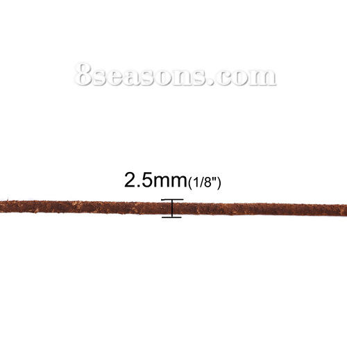 Picture of Cowhide Leather Jewelry Cord Rope Brown 2.5mm( 1/8"), 1 Roll (Approx 5 M/Roll)