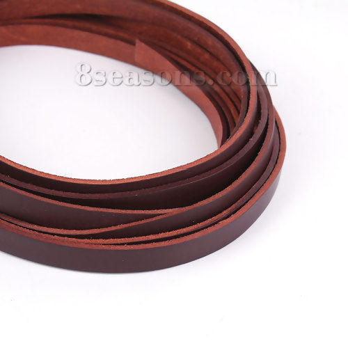 Picture of Cowhide Leather Jewelry Cord Rope Brown 10mm( 3/8"), 1 Roll (Approx 5 M/Roll)