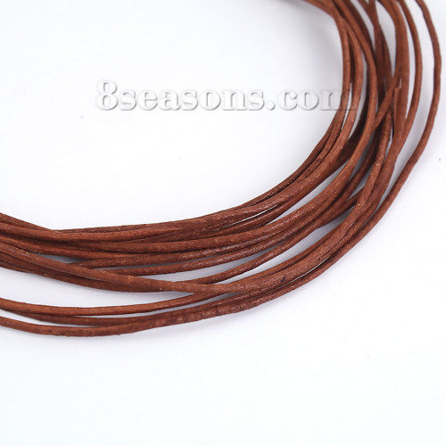 Picture of Cowhide Leather Jewelry Cord Rope Brown 1.5mm, 1 Roll (Approx 5 M/Roll)