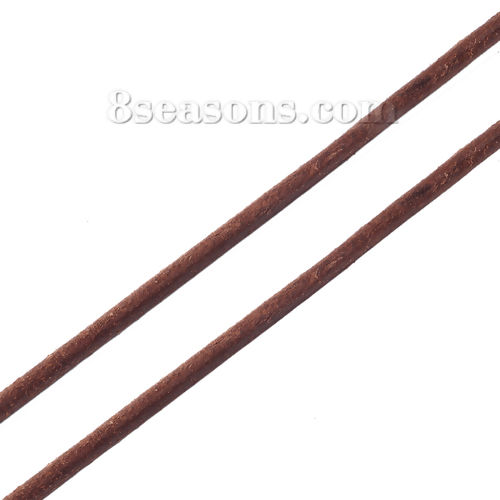 Picture of Cowhide Leather Jewelry Cord Rope Dark Coffee 4mm( 1/8"), 1 Roll (Approx 5 M/Roll)